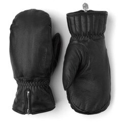 Hestra Leather Swisswool Classic Mitt in Black